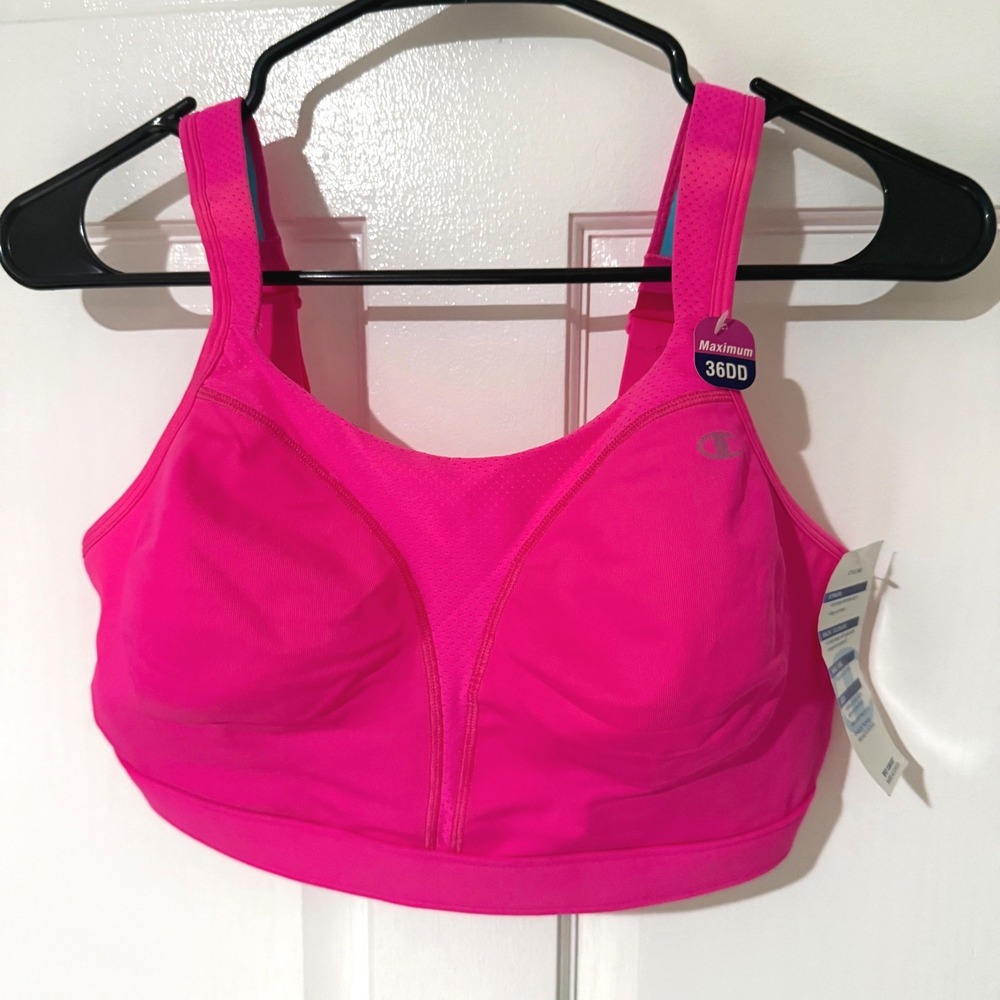 Champion Women Spot Comfort Maximum Support Sports Bra 1602 Pinksicle 36DD NEW